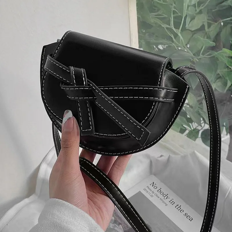 Luxury Brand Women's Shoulder Bag Handbags Y2k Saddle Leisure Underarm Crossbody Messenger Clutche Commuting Retro Simplicity
