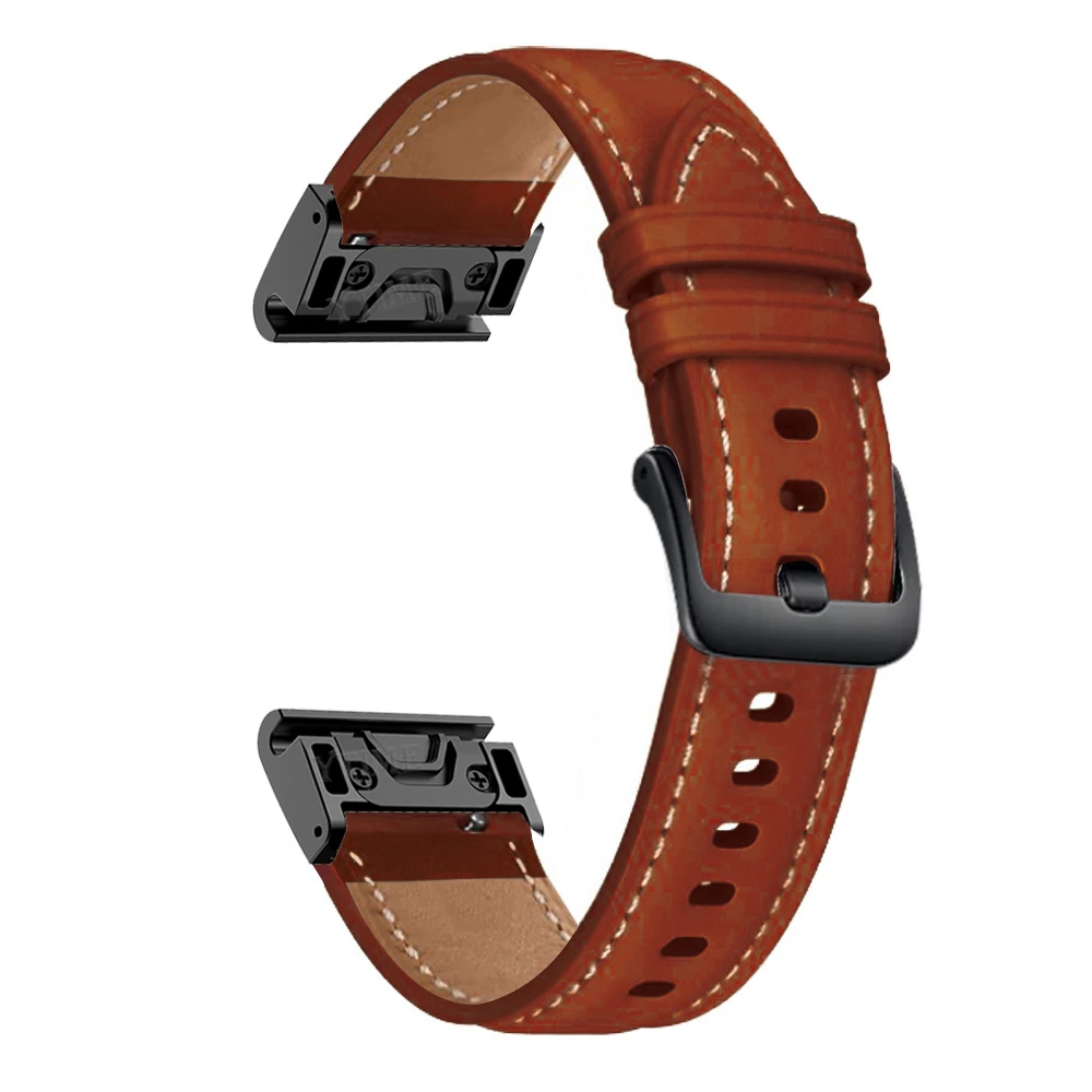 for Garmin MARQ Series/ Instinct /Epix/Approach S60 Easy Fit Quick Release wirstband 22mm Leather Quick Fit Watchband Wriststrap