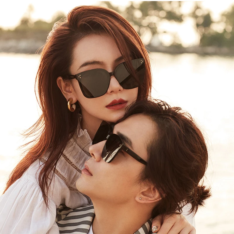 

GENTLE Acetate men Women Sunglasses HER UV400 Lens outdoors Travel Car Driving Running glasses trendy for women men
