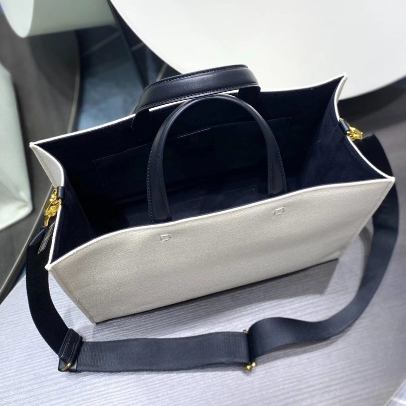 Luxury Customizable Canvas Tote Bag Famous Brand Large Capacity Handbags Top Quality Women Classic Solid Color Designer Bags 4