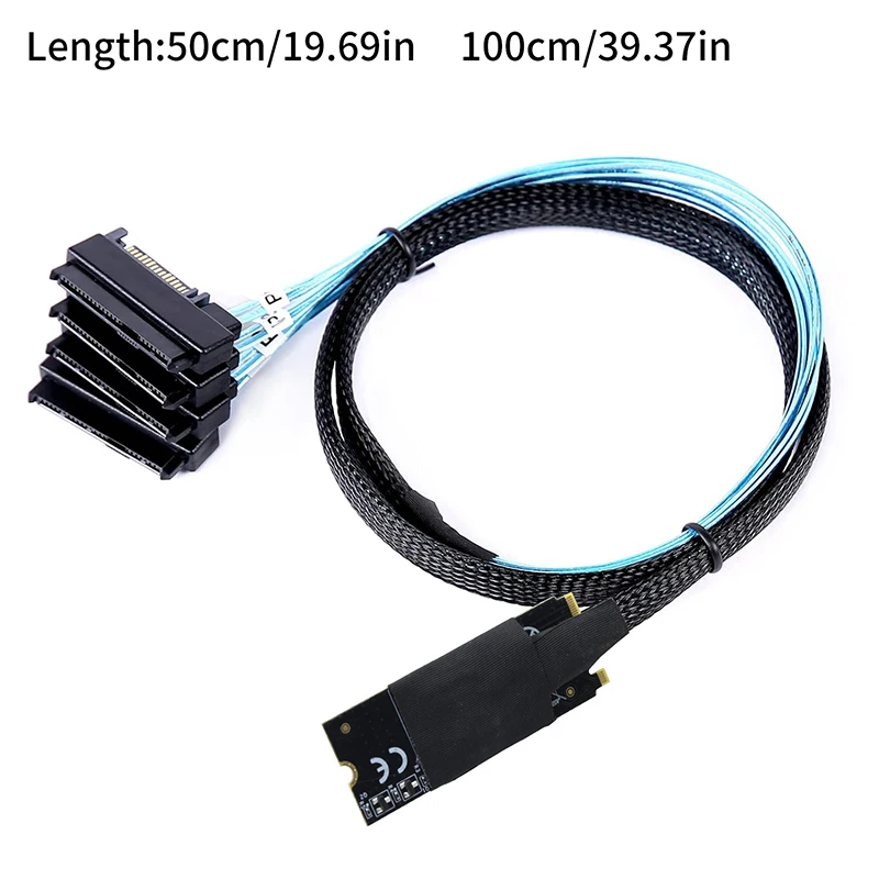 SAS 케이블 내부 36 핀 미니 SAS SFF-8087 호스트, 4 SFF-8482 타겟 SAS 하드 디스크 및 SATA 전원 케이블, 50cm 100cm