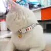 Personalized 1cm Width Cat Collar with Bell Safe Breakaway Cats Collars Quick Release Cute Necklace Free Engrave For Cats Kitten 5