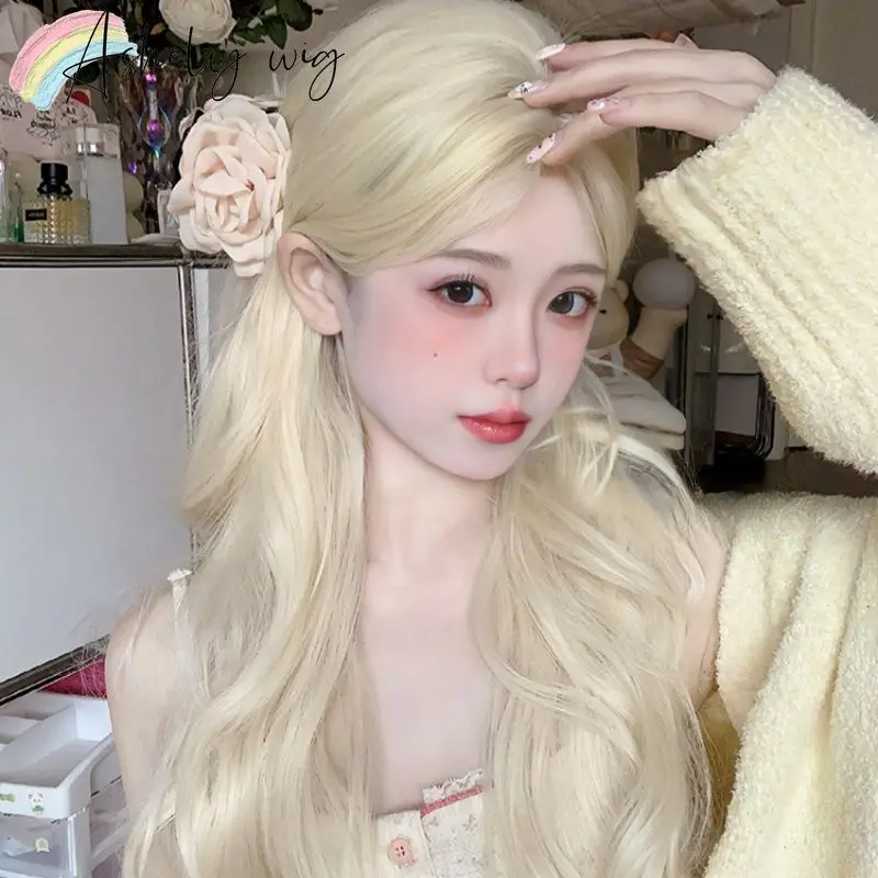 Ashely 613 Blonde Wig Female 26inch Long Body Wave Hair 4*1 Lace Front Wig Lolita Synthetic Wigs for Women Daily Use Парик 가발