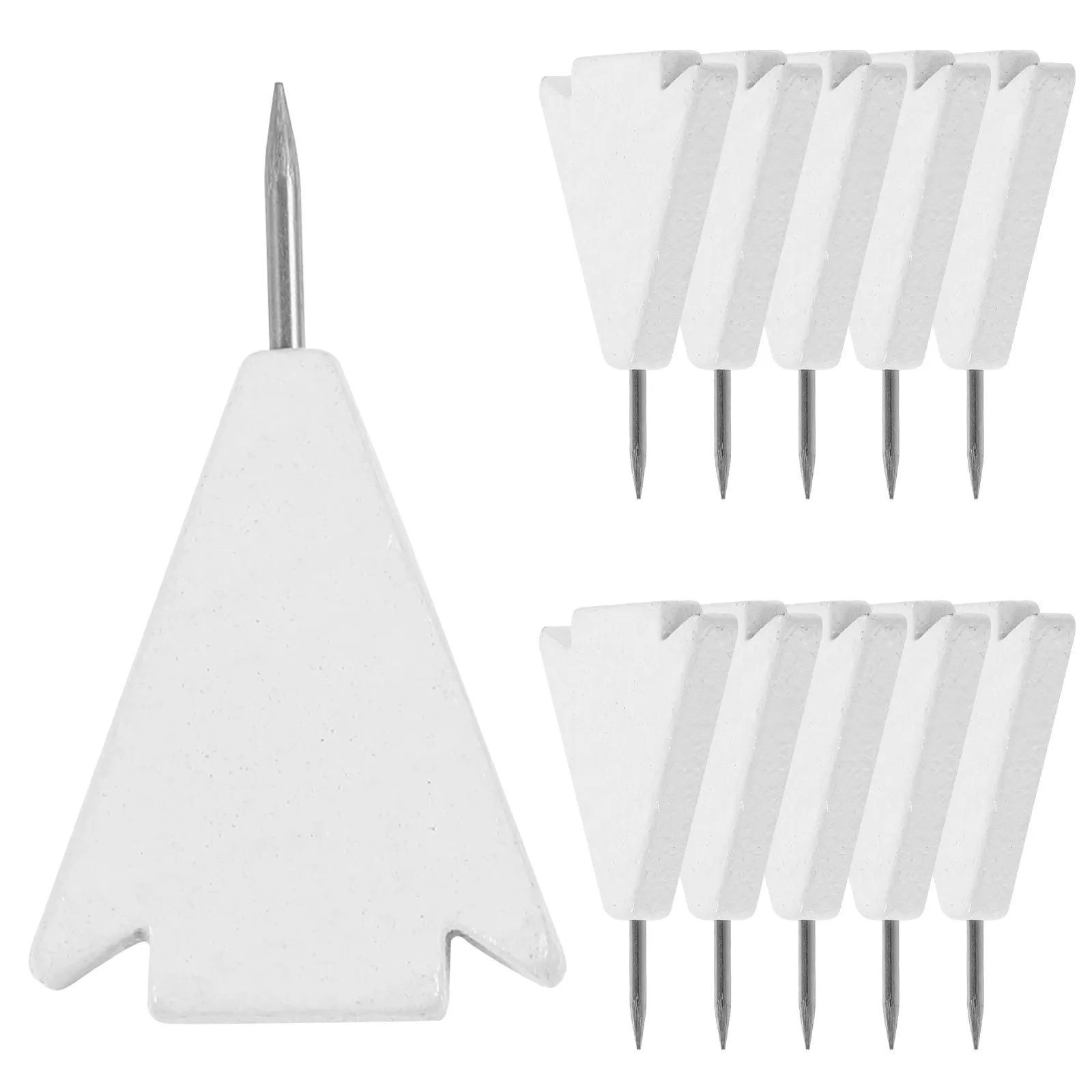 10Pcs 나무 압정 다기능 푸시 핀 사무실 학교 게시판 코르크 보드 벽걸이 후크 휴대용 푸시 핀