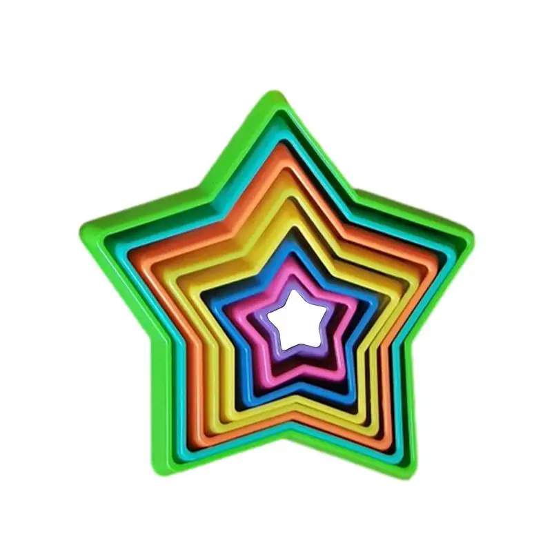 

3D Fidget Stars Reduce Fatigue Fidget Toys With Smooth Edges Gags Joke Toys For Early Learning Recess Party Entertainment