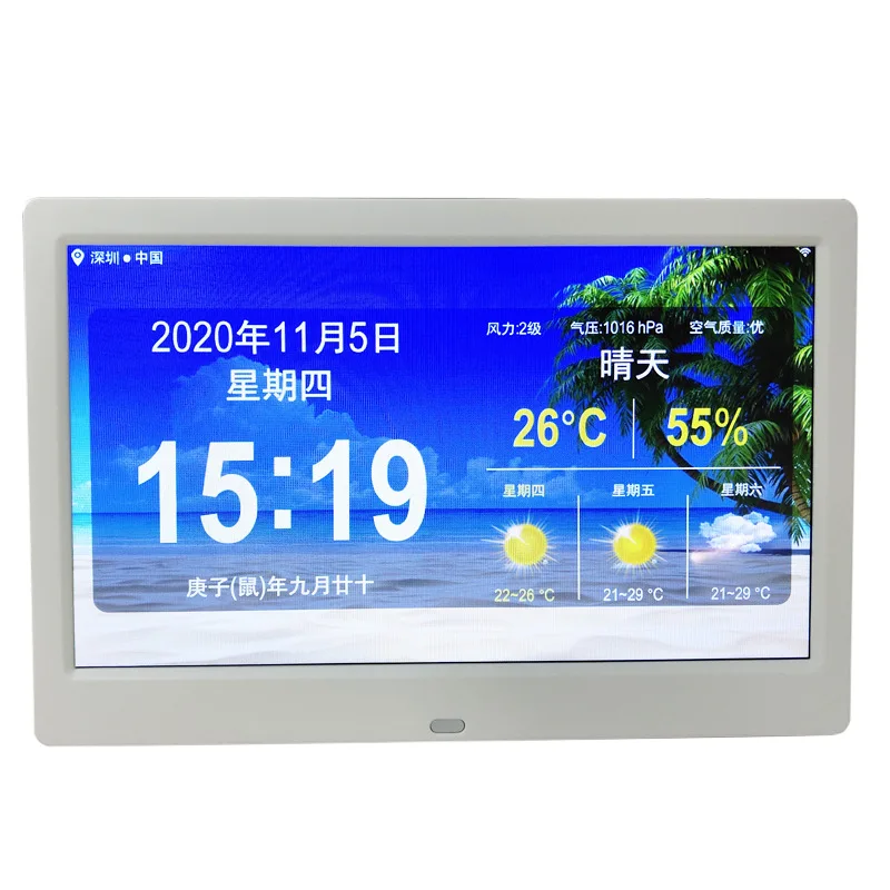 

10.1 Inch Smart Desktop Electronic Clock Alarm Clock Digital Desk Calendar Digital Perpetual Calendar Weather Station As Gift