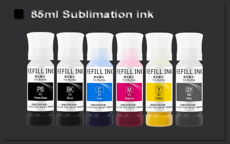 Description Picture 2 of item115 Refill Sublimation Ink kit 85ml Set For Epson L8160 L8168 L8188 ET-8500 ET-8550 L8180 for Epson 115 013 014 552 114 011 012