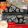 3D Gothic Sugar Skull Printed Style Low Top High Quality Sneakers Mens Womens Teenager Canvas Sneaker Couple Shoes Custom Shoe 1