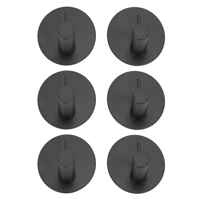 Hot XD Adhesive Hook, Self Adhesive Black Wall Mounted Hook Key Cover