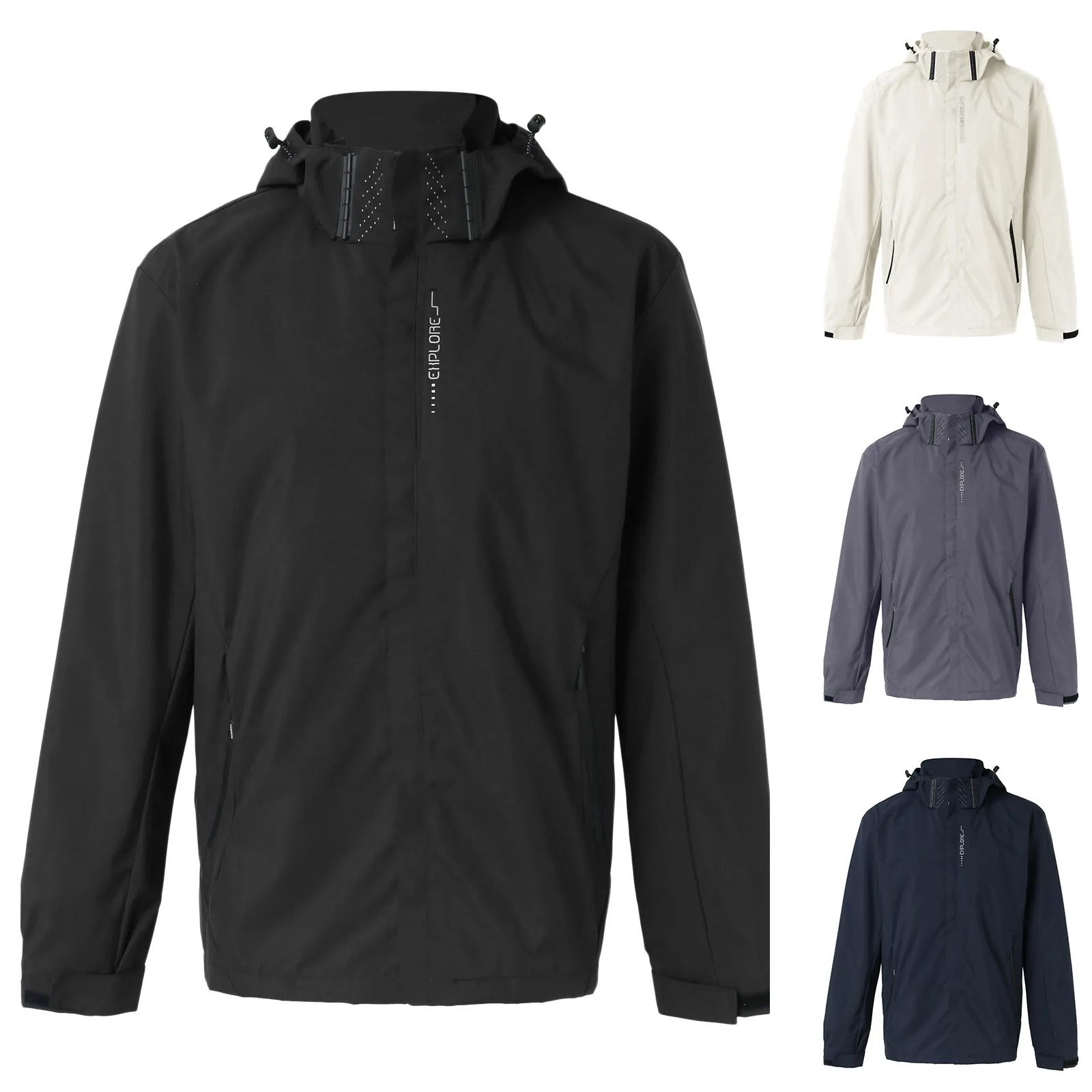 Mens Autumn And Winter Outdoor Thin Mountaineering Clothing Fishing Jacket Takeaway Single Storm Jacket Travel Jacket for Men