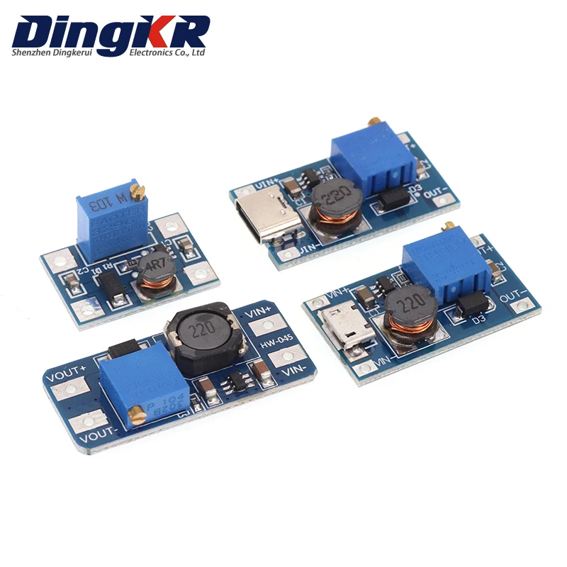 5Pcs Mt3608 2A Max Dc-Dc Modulo Di Alimentazione Step Up Modulo Di Alimentazione Booster Da 3-5V A 5V/9V/12V/24V