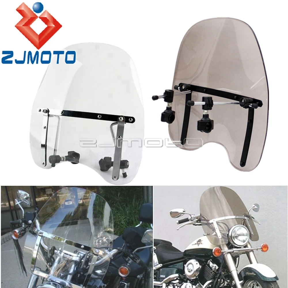 Parabrezza Universale Per Moto Per Yamaha V-Max 1200 V Star 650 Custom Stryker Cruiser Standard
