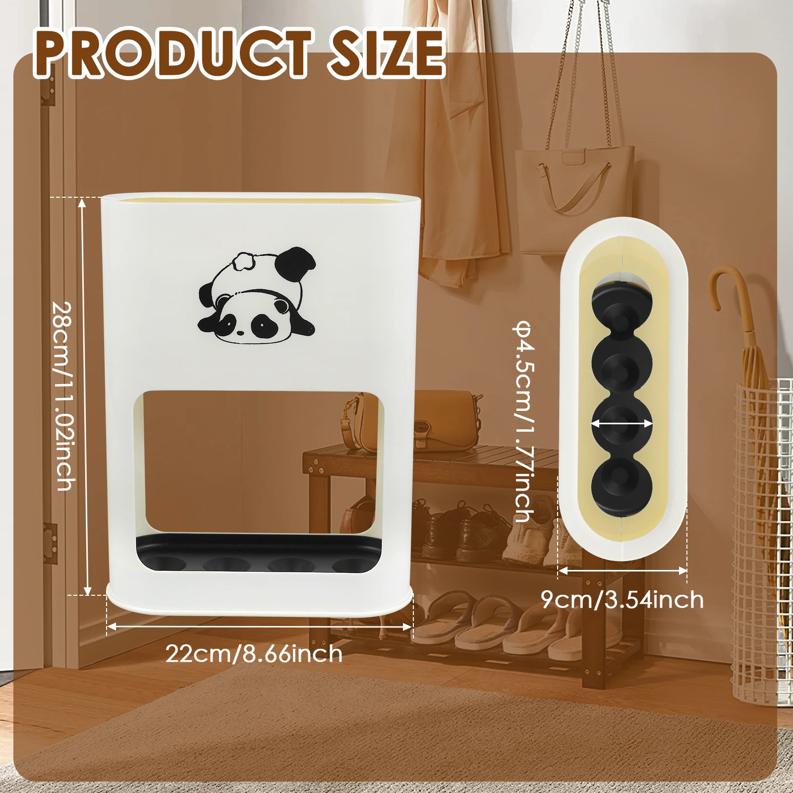 ABS Umbrella Stand Holder with Removable Drip Tray for Indoor Storage