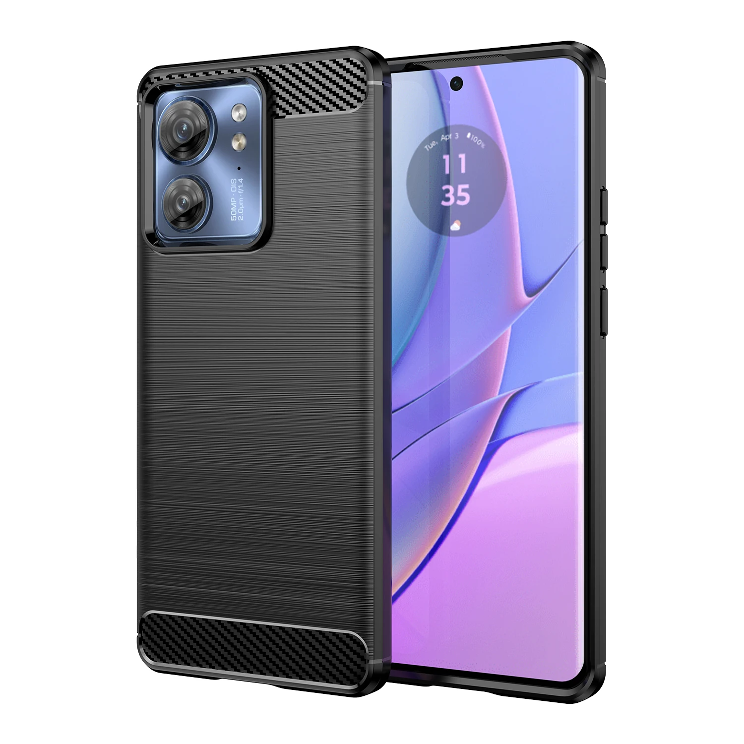 BaiFu Custodia per Motorola Edge 40 Neo, Supporto Stand per Motorola Edge 40 Neo Cerniera Tasca Cover, Chiusura Magnetica Slot Flip Case per Motorola Edge 40 Neo-002
