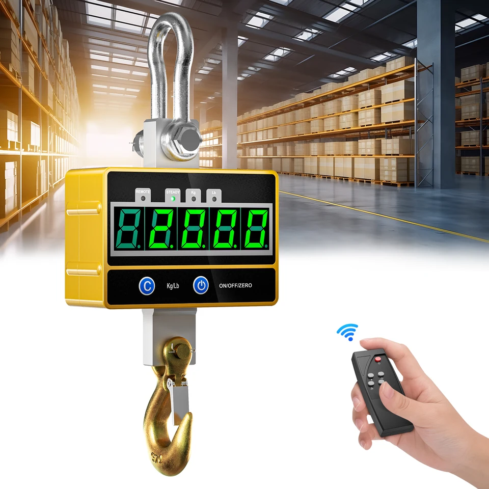 Digital Crane Scale 1000 Kg / 2000 Lbs Heavy Duty Industrial Hanging