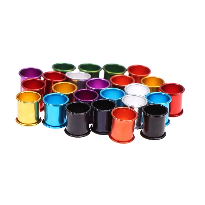 Colorful 100pcs Pigeon Foot Ring Inner diameter 8mm Length 10mm Aluminum Foot tag ring bird foot rings birds foot rings