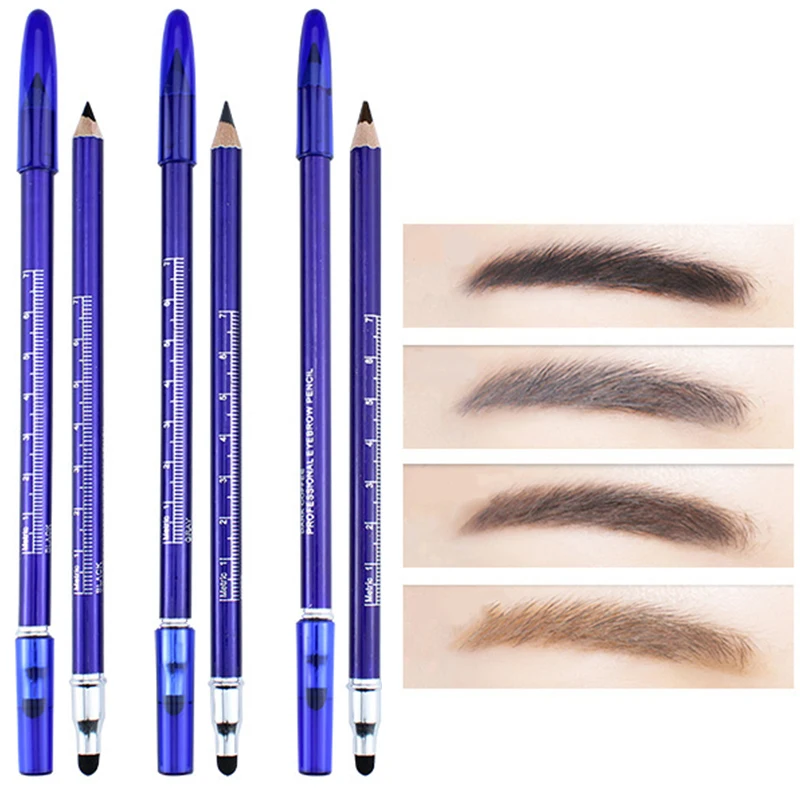 Eyebrow Pencil Cosmetics Eyebrow Enhancers for Makeup Tint Waterproof Microblading Pen Gray Black Brown Natural Beauty Wholesale