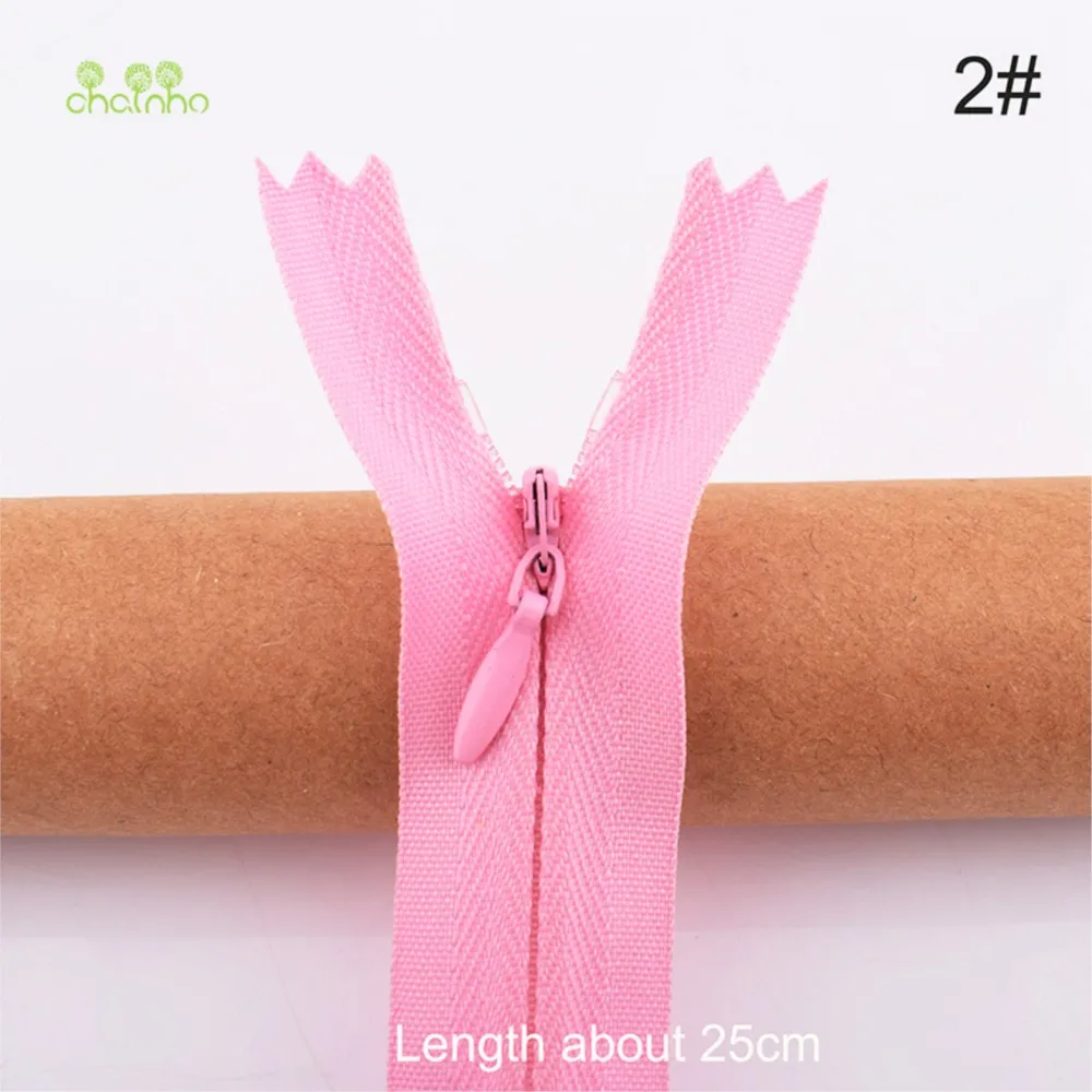 Chainho,3# Nylon Coil Invisible Zipper,For Pillow,Dress,Bags,Trousers Side,Skirt,DIY Handmade Accessories,Length 23cm,14 Pieces