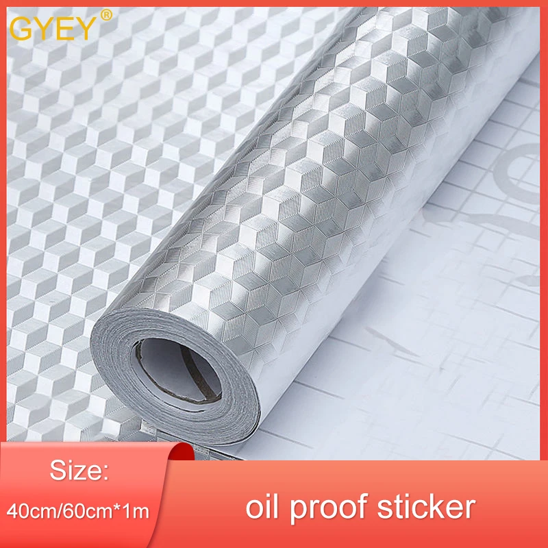 Kitchen Oil Proof Stickers High Temperature Resistant Aluminum Foil Oil