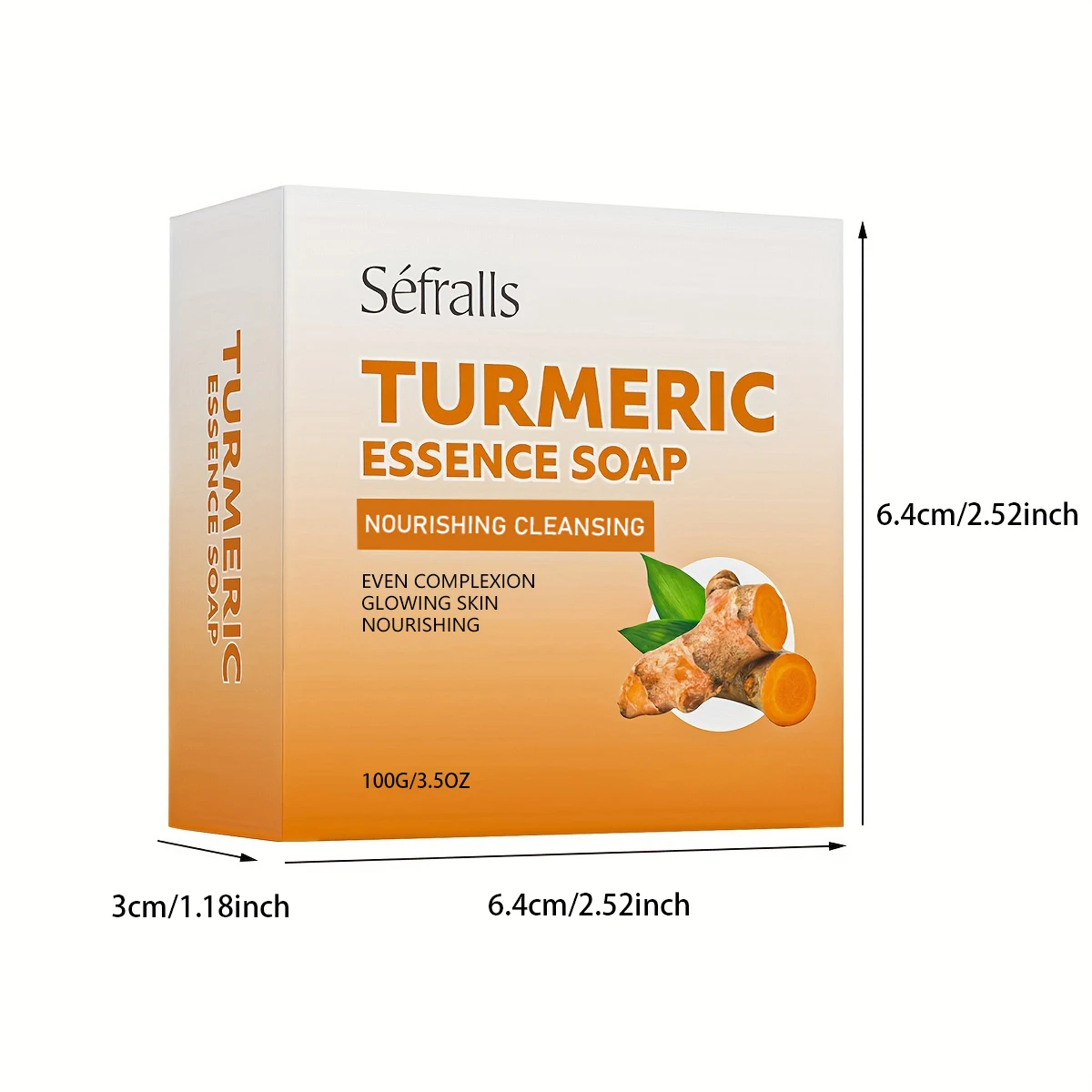 Description Picture 2 of itemSéfralls wash soap Turmeric Soap Set 100g*6pcs Bar For Face Smooth Skin, Gentle Cleansing, Soothing