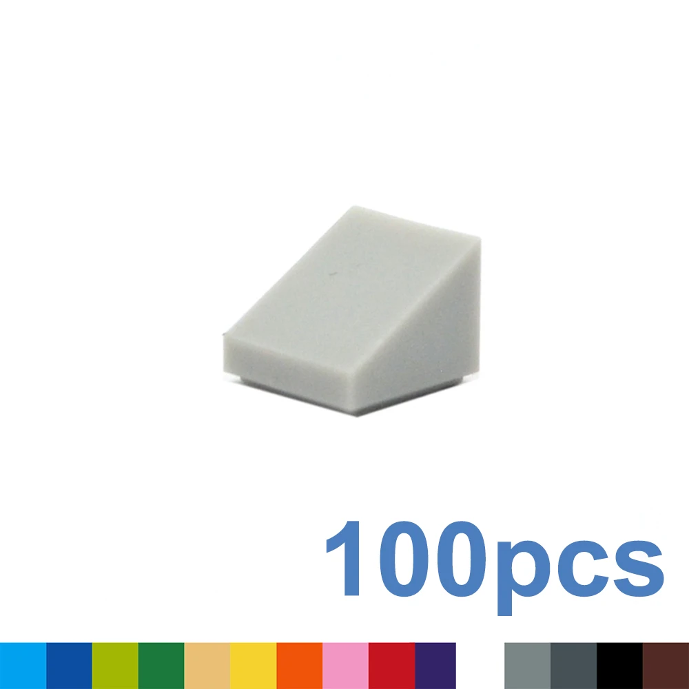 100 stücke DIY Bausteine Figur Glatte Abgeschrägte Ziegel 1x1 Pädagogische Kreative Größe Kompatibel Mit 54200 Spielzeug für Kinder