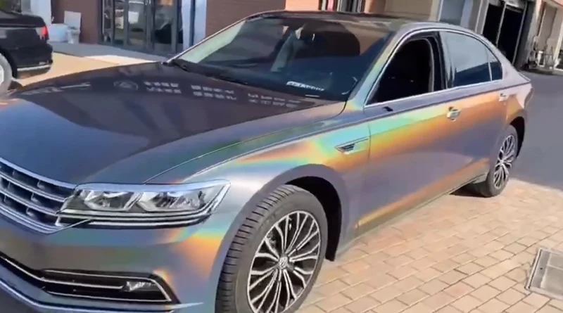 

Высококачественная Глянцевая флип-психоделическая серая виниловая оберточная пленка Переливающаяся Лазерная Автомобильная обертка пинг-фольга рулон клейкая наклейка