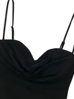 Women Sexy Fashion With Sweetheart Neck Draped Bodysuits Backless Zipper Thin Straps Female Playsuits Mujer - Image 5