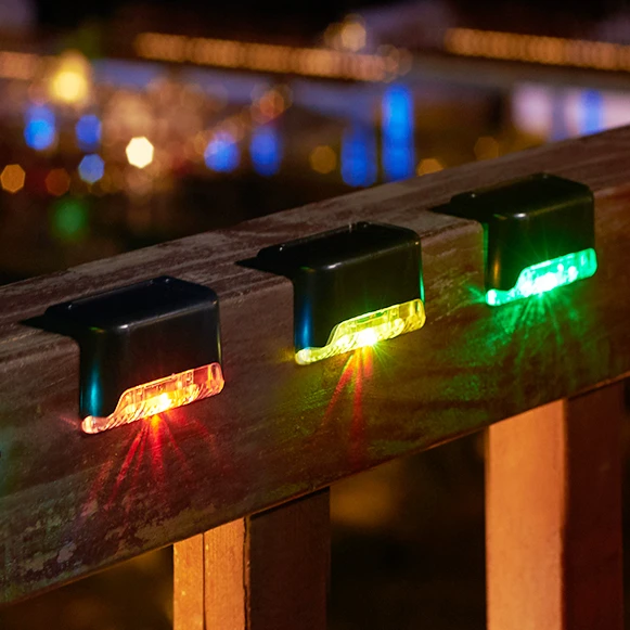 thumbnail image 1 of Luz LED solar para jardín al aire libre, lámpara solar impermeable, luz solar para exteriores, para decoración de escaleras, vallas de jardín, lámpara solar, luz solar, 1 of 5