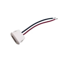 USB Type - C Fast Charging Connector Socket with Card Buckle, Female 2 - Pin Port (5 or 10 Pack) - 10PCS (White)