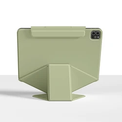 Magnetic Multi - Fold Folio Case with Clip - Pro 11 2024 2025 (Sage Green)
