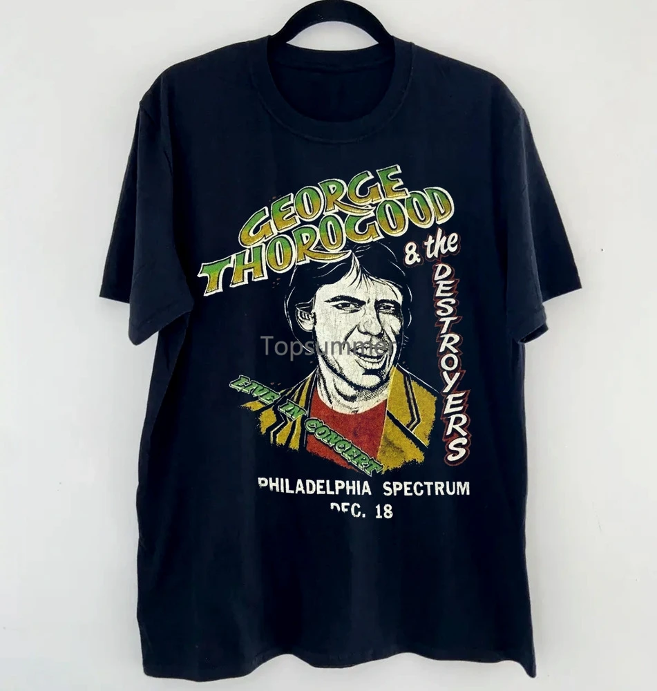 

1982 George Thorogood & The Destroyers Tour Shirt Black Unisex S-5Xl Cc4028