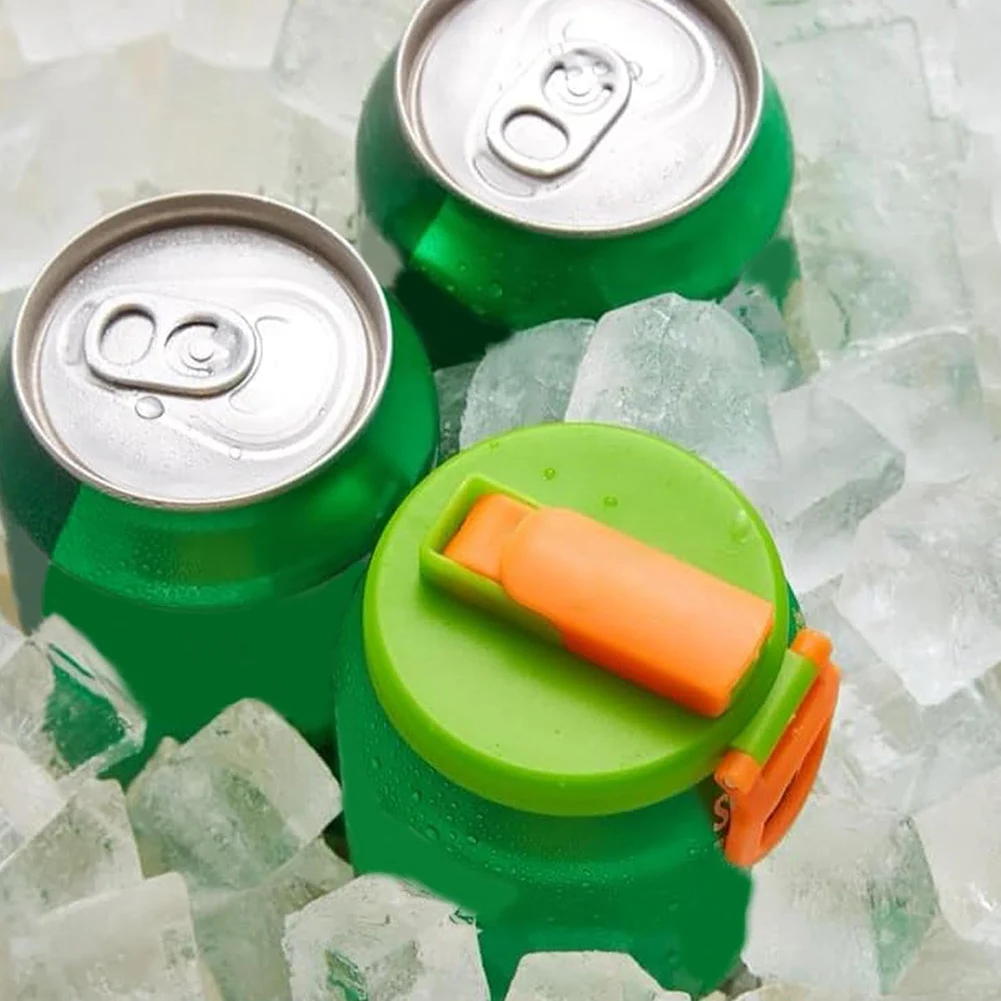 Soda Can Cover 1/4 PCS Reusable Lids Straw Creative Sealed Silicone Beverage Canned