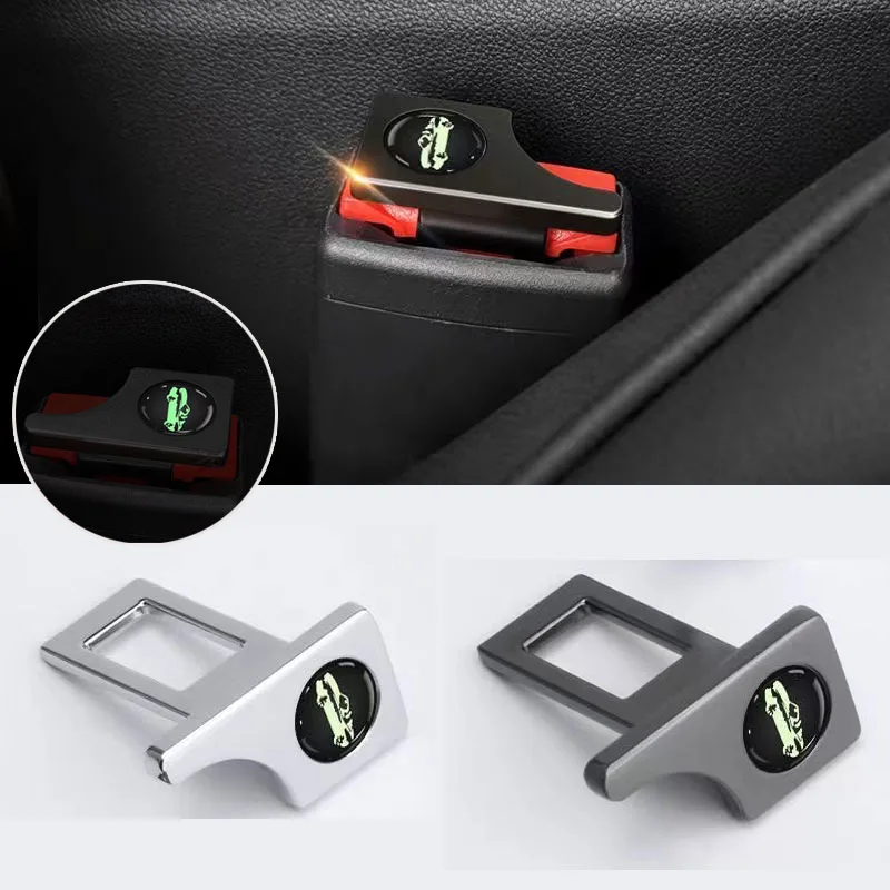2Pcs Car Safety Seat Belt Lock Buckle Head Clip Universal Hidden Metal