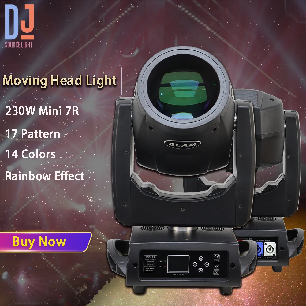 

Mini 7R 230W Beam Moving Head Light Spot Rainbow Prism Effects DMX512 For DJ Disco Party Bar Club Show Stage Lighting Effect