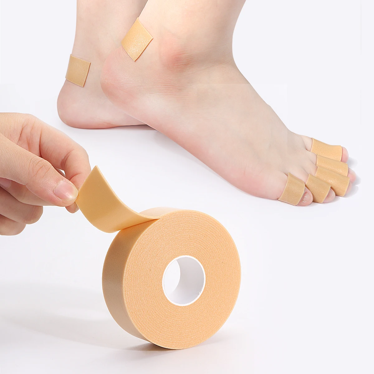 Multifunction Foot Waterproof Heel Sticker Foam Tape 1 Roll 2.5*5M Wear-resistant High-heeled Shoes Patch Shoe Inserts Unisex