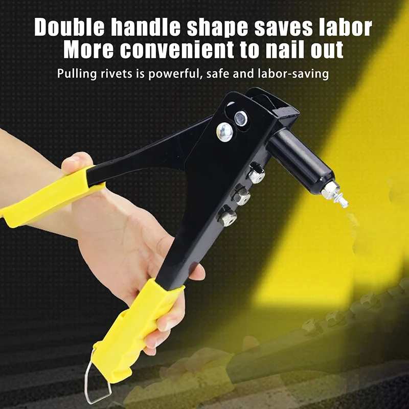 Plastic + Metal Heavy Duty Riveter Set 1Set Pop Rivet Gun And 150Pcs Blind Rivets Assortment Kit Hand Tools Rivet Nut Tool