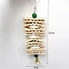Bird Toys Chewing Toy Parrot Cage Bite Toys Corn Husks Color Wood Beads Entertainment Toys for Small and Medium Parrots Birds 6