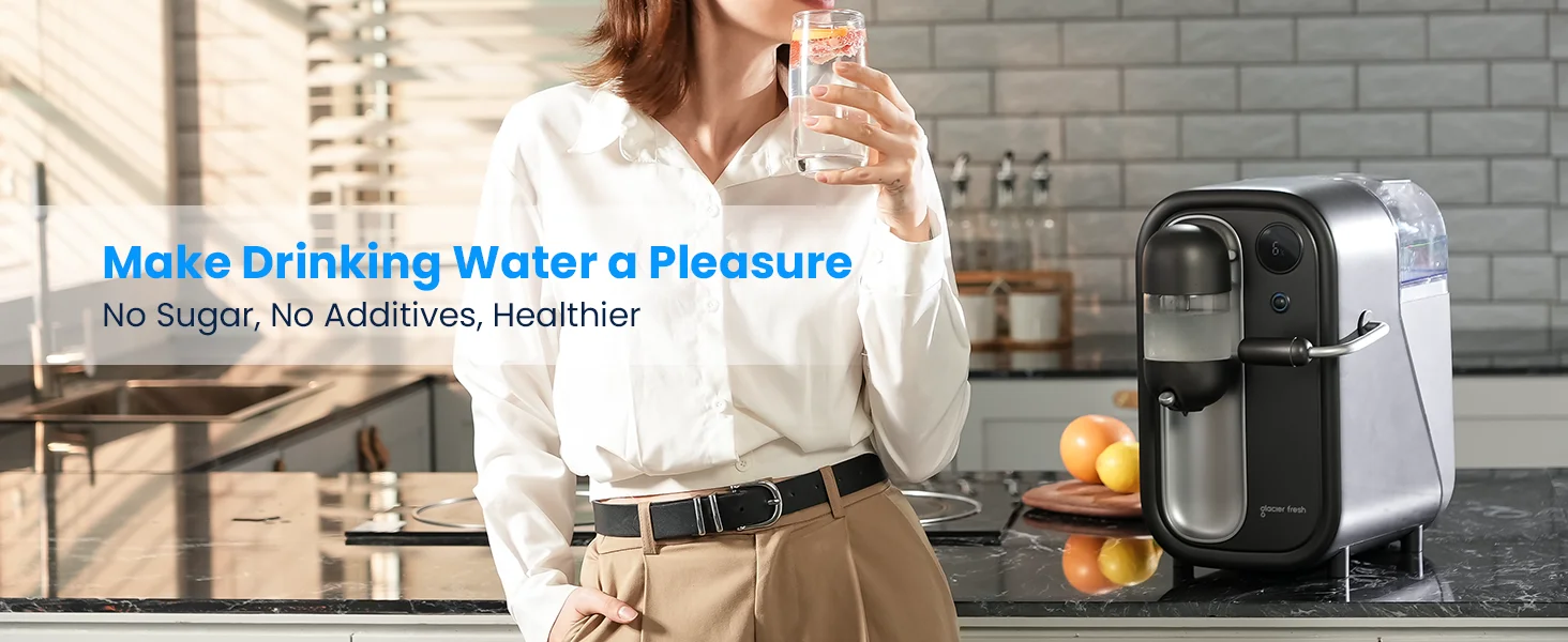 Description Picture 3 of itemFRESH Newest Cold Soda Maker,Electric Carbonated Water Machine,North America's First Sparkling Water Machine with Refrigeration,