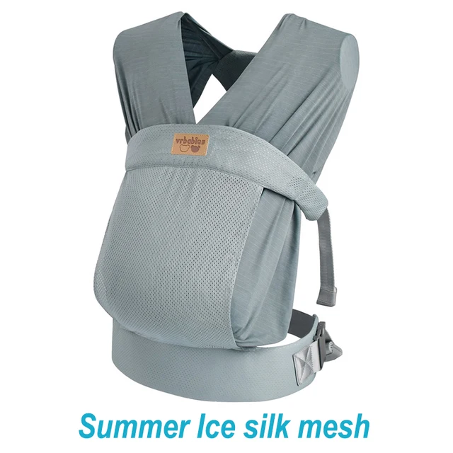 CUBY Ergonomic Baby Carrier Sling for Newborns Skin-Friendly Soft  Baby Carrier Wrap Easy Breastfeeding Lightweight Breathable Summer Ice silk mesh