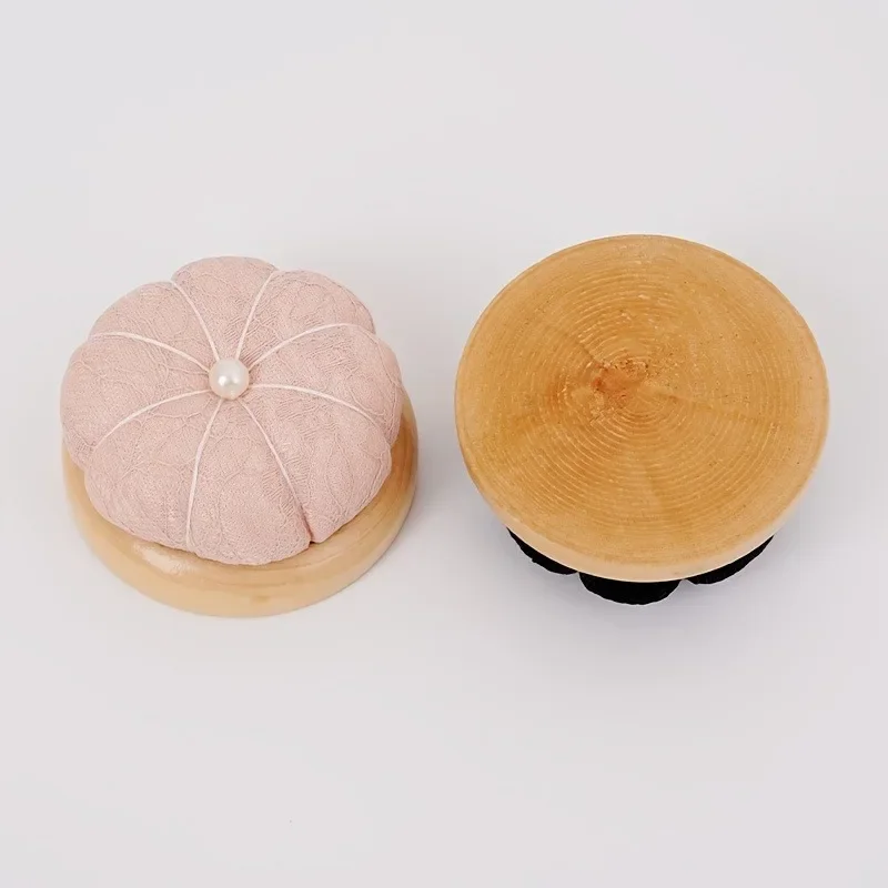 호박 모양 레이스 패치워크 바느질 정리함 나무 받침대 재봉 바늘 패드 웨딩 의류 디자이너 삽입형 가방