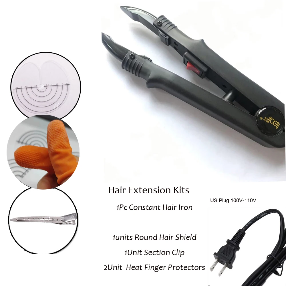 Extension Tongs 1Pc Hair Connectors Flat Tip Constant Loof Hair Extension Iron Connectors With Tools Section Clip hair extension tool