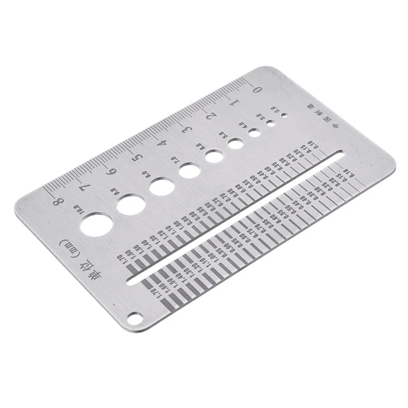 

Stainless Steel Screw Gauge Plate Screw Diameter Measuring Gauge Diameter Measuring Ruler Tool Easy Operation