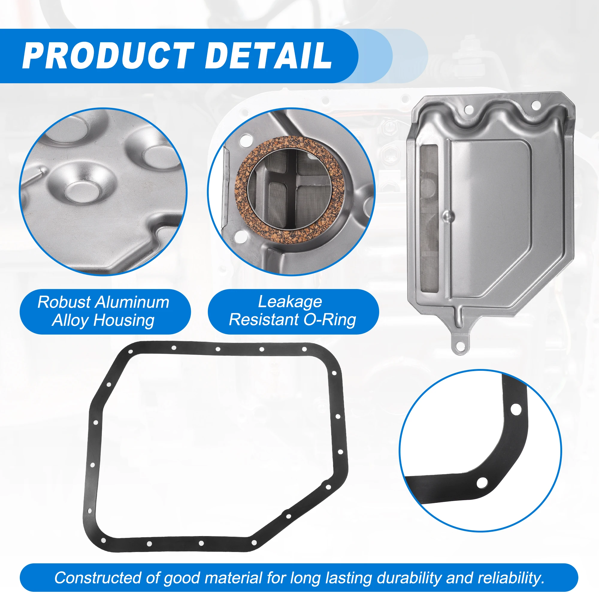 UXCELL Automatic Transmission Filter Kit CVT Oil Cooler Filter Oil Pan Gasket Kit for Toyota Corolla FX16 3533002010