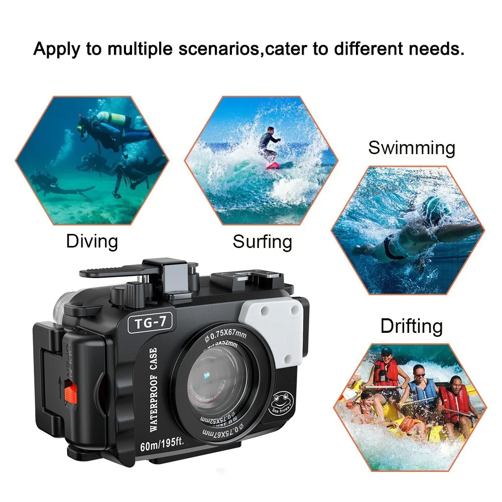 Freemrogs水中カメラハウスキット、Rolmpus、TG-7、tg7に適合