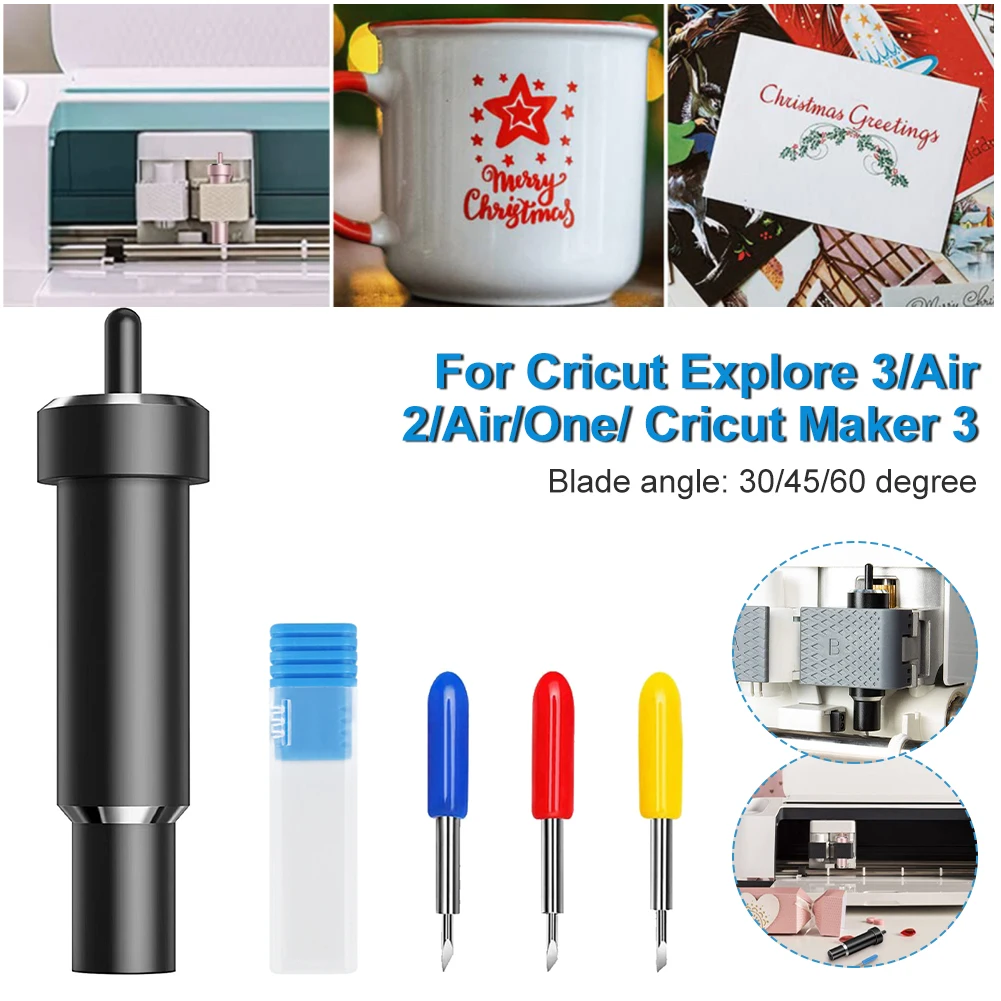 Lame Per Cricut Explore 3/Air 2/Air/One/ Cricut Maker 3/Maker Custodia Robusta Lame Plotter 30/45/60 Gradi Per Il Taglio Cricut