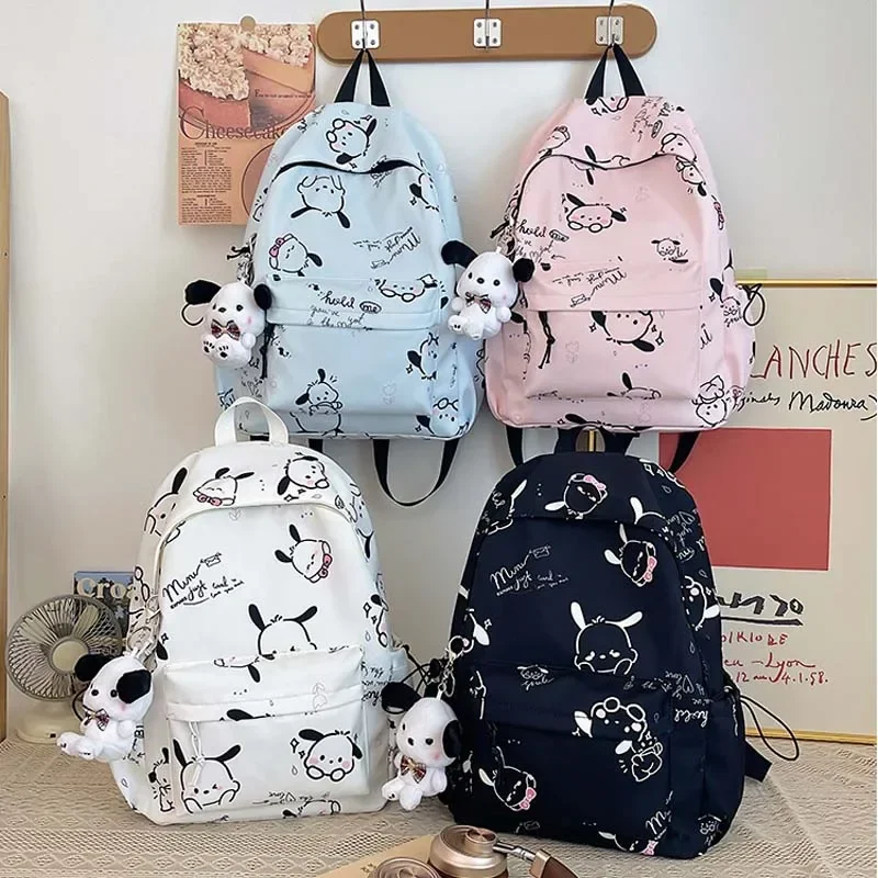 

Japanese Style Anime Sanrio Pochacco Backpack Cartoon Cute New Student Large Capacity Backpack School Bag Birthday Gift