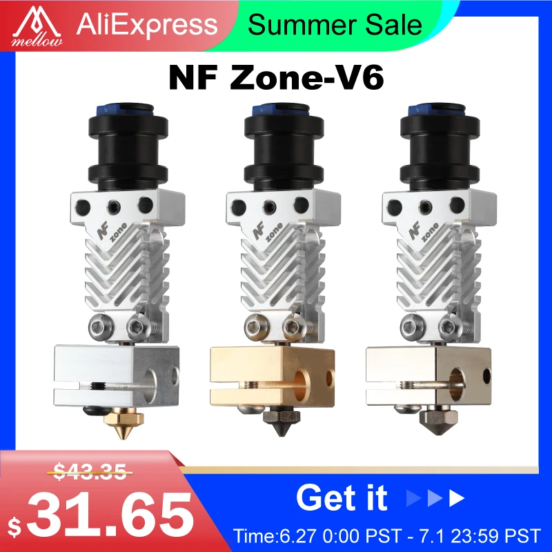 Mellow Nf Zone V6 J Head Hotend Bowden Extruder Kit Aerospace Materials For V6 Hotend Cooling Fan Bracket 3d Printer Parts 3d Printer Parts Accessories Aliexpress