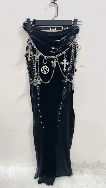 Gothic Punk Lace Up Skirts 4