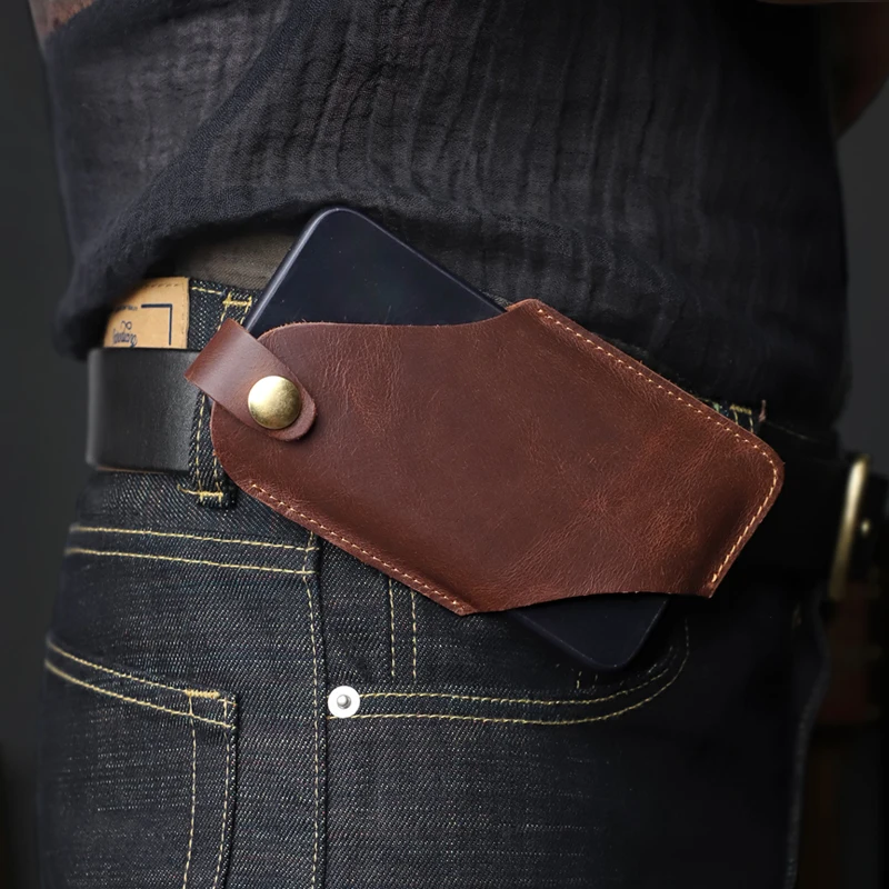 Leather Case Iphone Belt Bag *'s Genuine Leather Belt Bag With