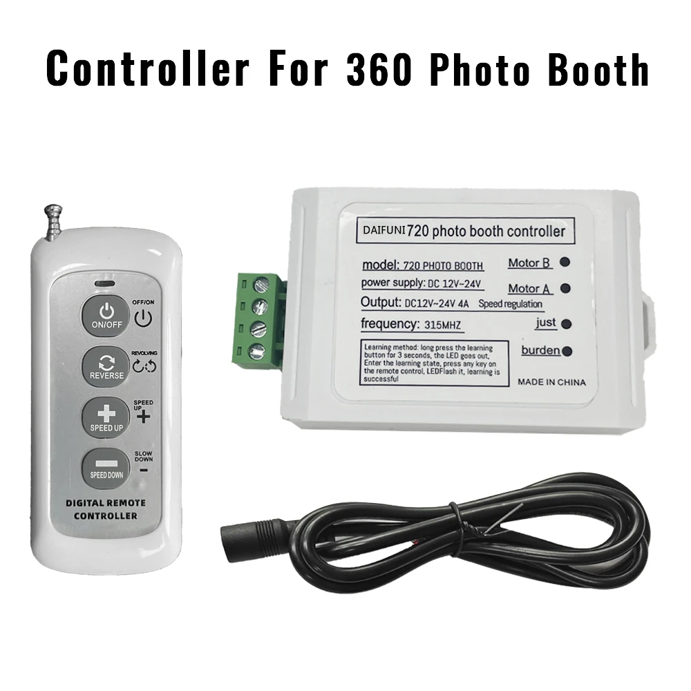 

Daifuni 360 Photo Booth Controller Remote Control Motor Rotation For 360 Photo Booth